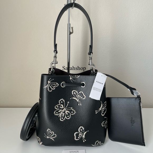 ✅Coach Rowan Bucket Bag With Butterfly Print - Picture 3 of 12